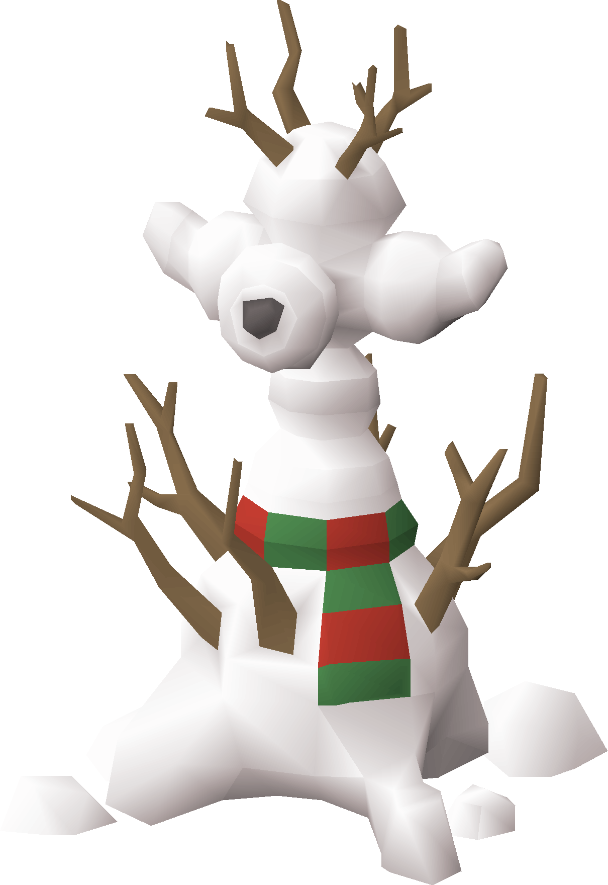 A player transformed into a Thermy snowman.