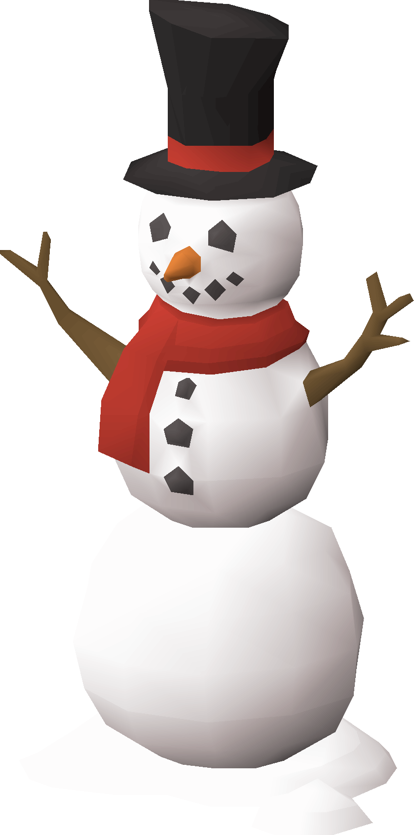 A player transformed into a traditional snowman.