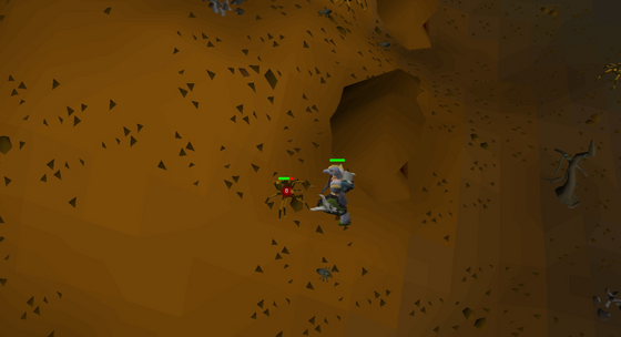 Ranging a giant spider in the level 45 Wilderness