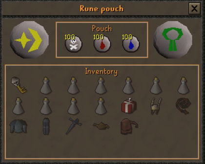 The Rune pouch window