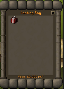 Looting bag window