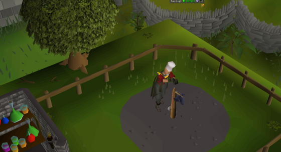 AFK hunter at the bird snare in the AFK Skilling Zone (::afkskilling) - earns AFK tokens Safe area