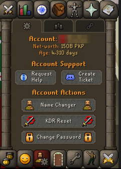 Account Management sub-tab