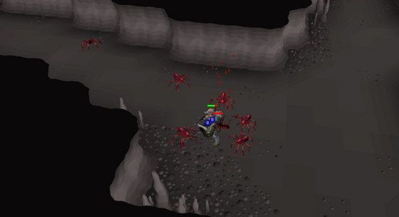 Overrun by deadly red spiders in the Divine Slayer Cave
