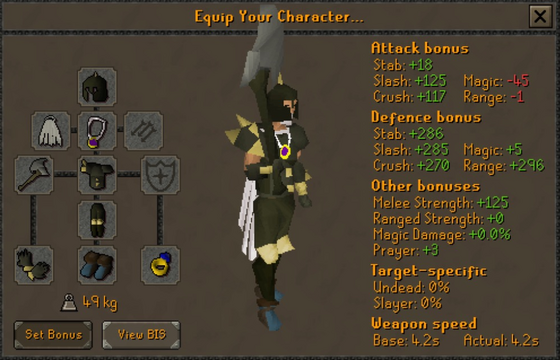 Equip Your Character, Stat Bonus view