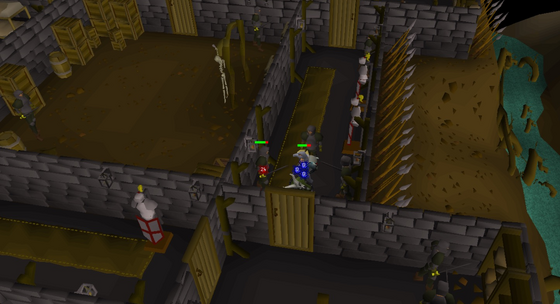 Fighting dark warriors in the corridors of the Dark Warriors' Fortress