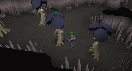 Ranging ents in their grove inside the Slayer Cave