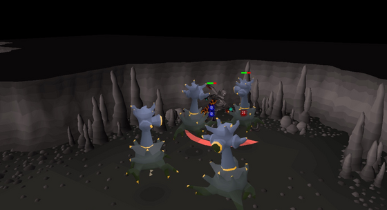 Fighting smoke devils in their chamber of the Slayer Cave, Wilderness level 31