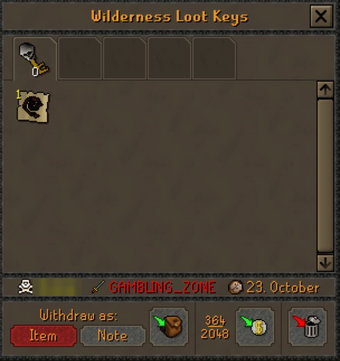 Wilderness Loot Keys