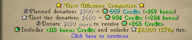 Next Milestone Comparison