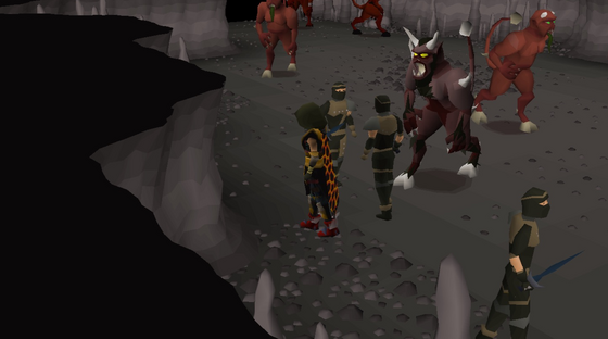 Fighting rogues in the Slayer Cave