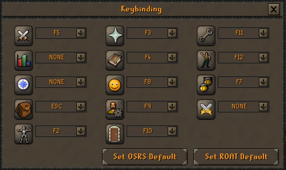 Keybinding window