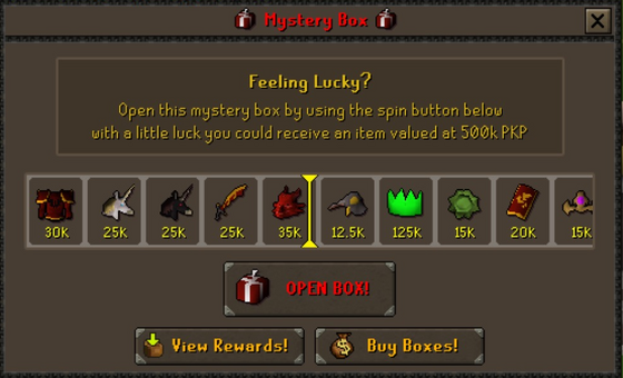 The Mystery Box spinner