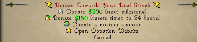 Donate Towards Your Deal Streak
