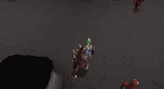 A lesser demon attacking the player in the Revenant Caves