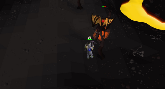Ranging a lava dragon on Lava Dragon Isle