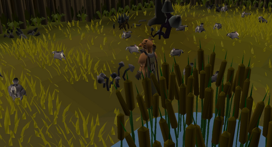 The black chinchompa field in the Divine Skilling Zone (Divine Donators, 30 black chinchompas) Not in the Wilderness, but a donator PvP dungeon: other players can attack you